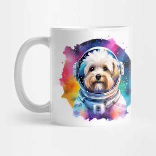 Rainbow Galaxy Astronaut Bichon Mug